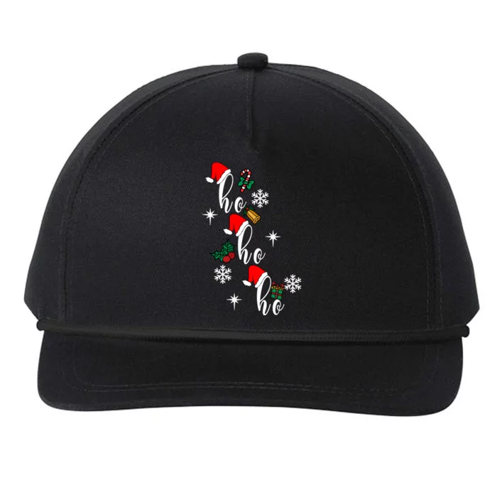 Ho Ho Ho | Merry Christmas Snapback Five-Panel Rope Hat