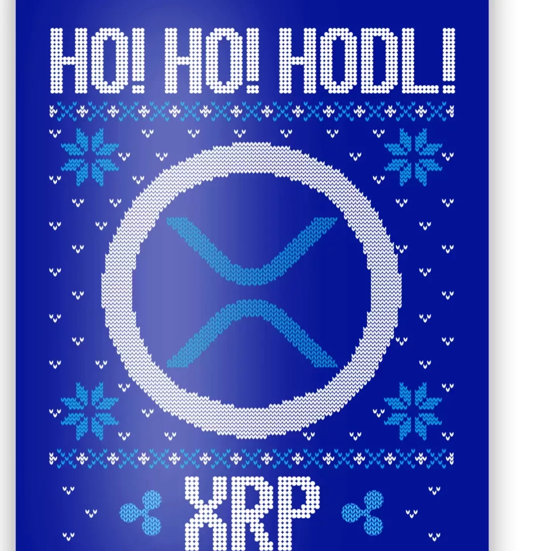 Ho Ho Hodl Xrp Fun Xrp Ripple Cryptocurrency Gear Gift Poster