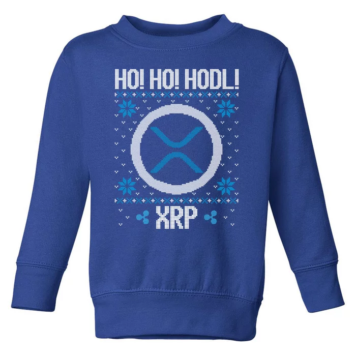 Ho Ho Hodl Xrp Fun Xrp Ripple Cryptocurrency Gear Gift Toddler Sweatshirt