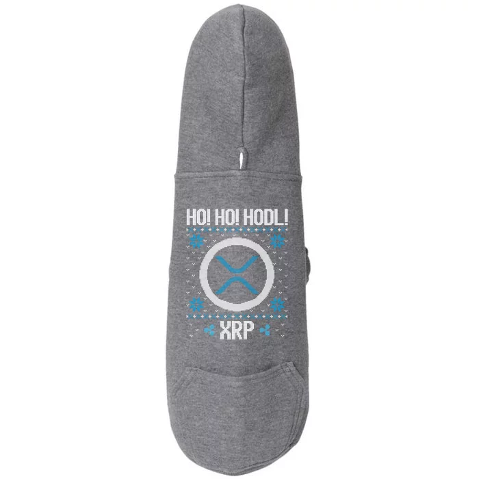 Ho Ho Hodl Xrp Fun Xrp Ripple Cryptocurrency Gear Gift Doggie 3-End Fleece Hoodie