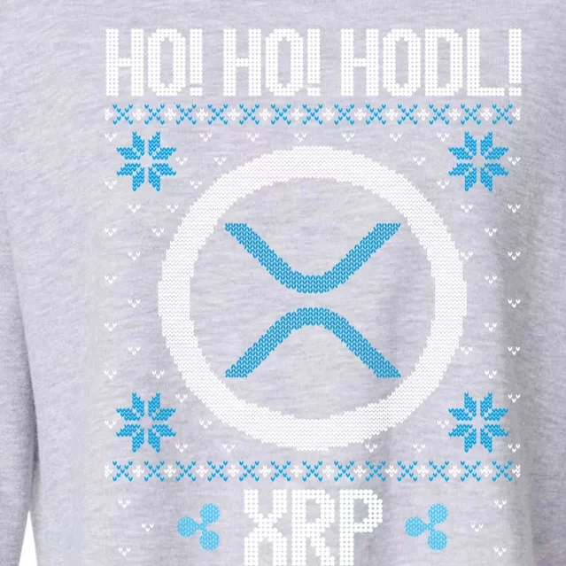 Ho Ho Hodl Xrp Fun Xrp Ripple Cryptocurrency Gear Gift Cropped Pullover Crew