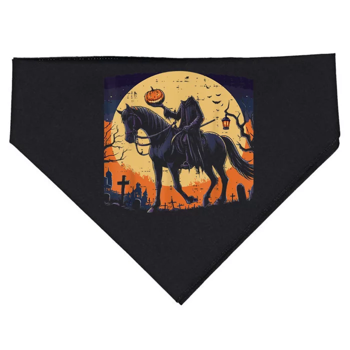 Halloween Headless Horseman Cool Costume USA-Made Doggie Bandana