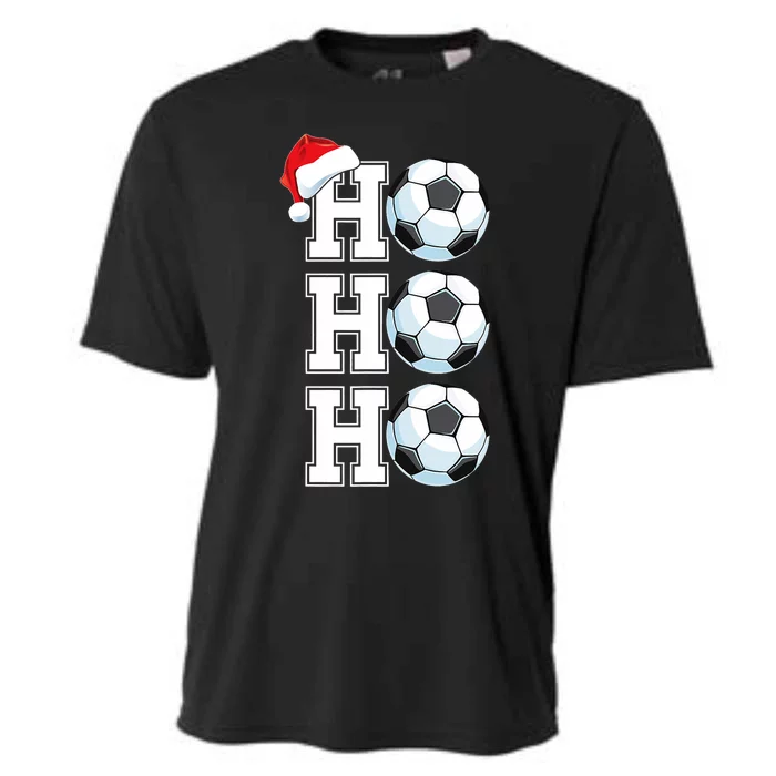 Ho Ho Ho Christmas Sports Soccer Player Xmas Cooling Performance Crew T-Shirt