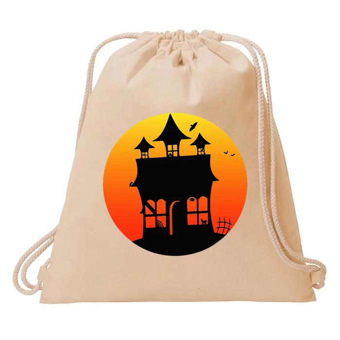 Haunted House Drawstring Bag