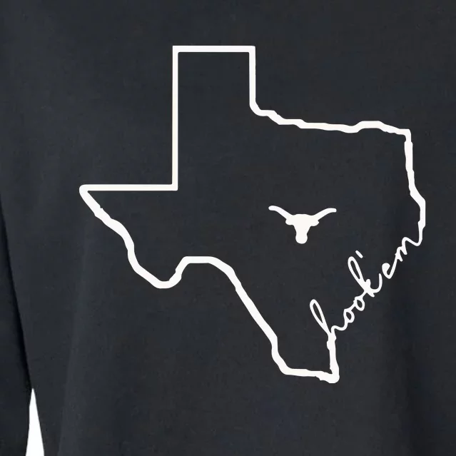 Hook’Em Horns Cropped Pullover Crew