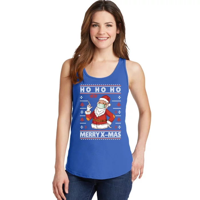 Ho Ho Ho Ugly Xmas Outfit With Doctor Santa Cool Gift Ladies Essential Tank