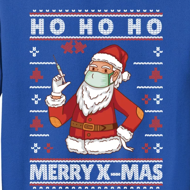 Ho Ho Ho Ugly Xmas Outfit With Doctor Santa Cool Gift Tall Sweatshirt