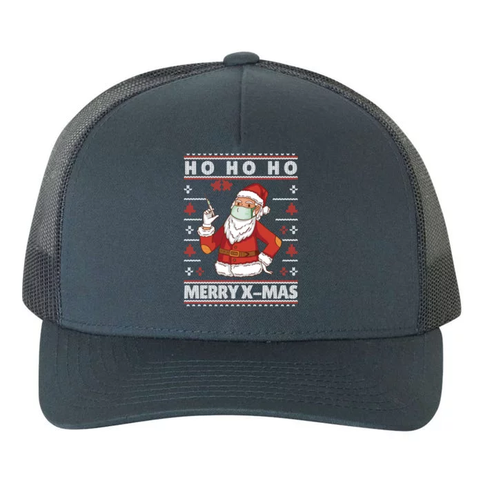 Ho Ho Ho Ugly Xmas Outfit With Doctor Santa Cool Gift Yupoong Adult 5-Panel Trucker Hat