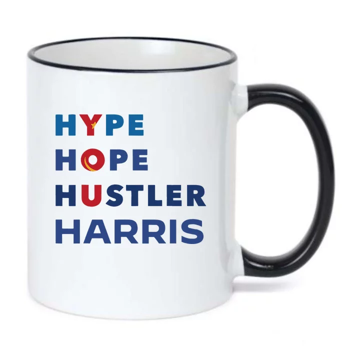 Hype Hope Hustler Harris Kamala 2024 Black Color Changing Mug