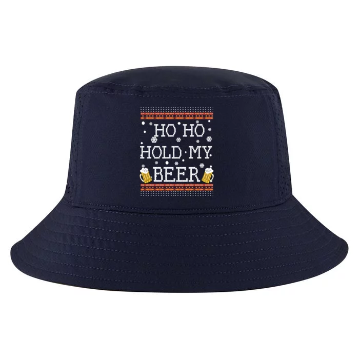 Ho Ho Hold My Beer-Ugly Christmas Drinking Sweater Cool Comfort Performance Bucket Hat