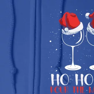 Ho Ho Ho Pour The Merlot Christmas Santa Wine Er Cute Gift Full Zip Hoodie