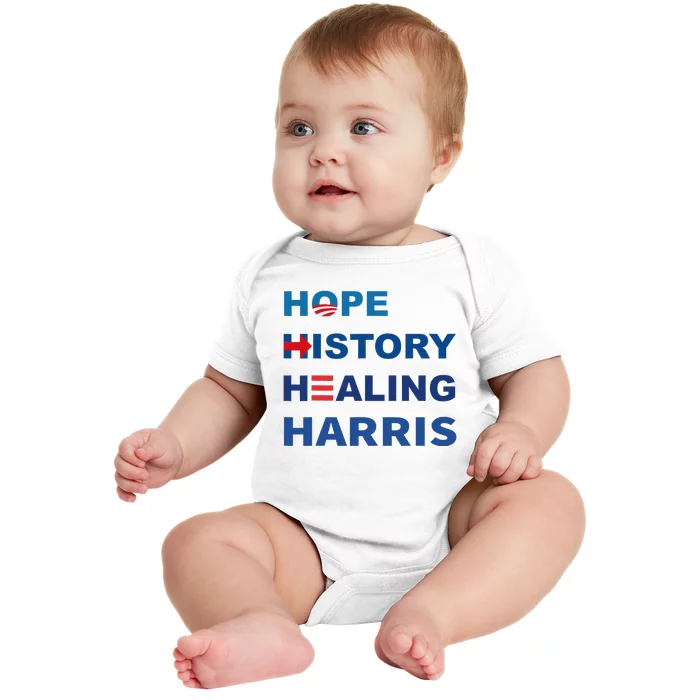 Hope History Healing Kamala Harris 2024 For Usa President 47 Baby Bodysuit