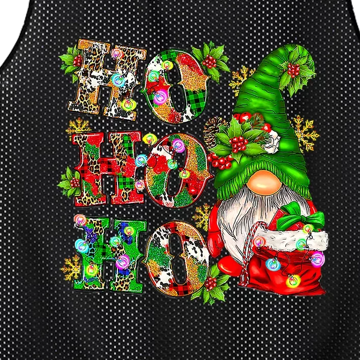 Ho Ho Ho Christmas Gnome Cute X-mas Family Matching Pajama Mesh Reversible Basketball Jersey Tank