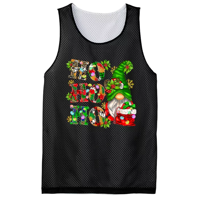 Ho Ho Ho Christmas Gnome Cute X-mas Family Matching Pajama Mesh Reversible Basketball Jersey Tank