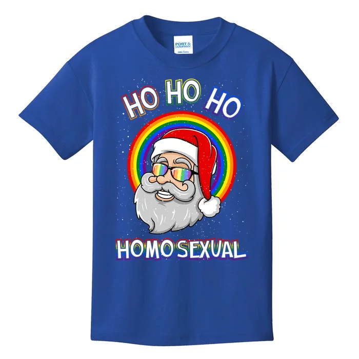 Ho Ho Ho Homosexual Holigays Lgbt Ugly Christmas Sweater Gift Kids T-Shirt