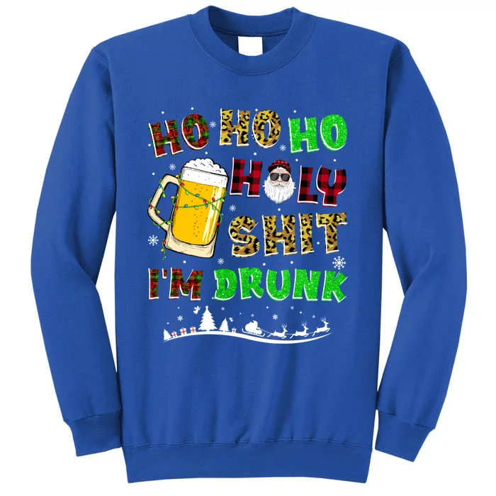 Ho Ho Holy Shit IM Drunk Beer Santa Hat Christmas Xmas Gift Sweatshirt