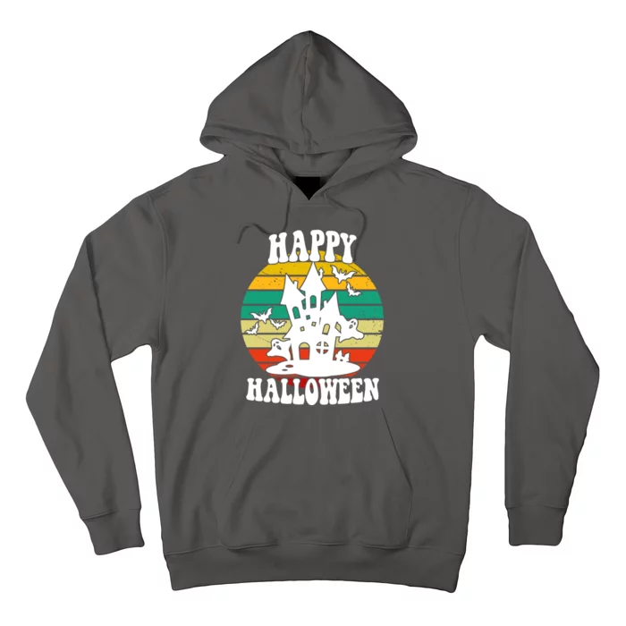 Happy Halloween Hunted House Vintage Hoodie