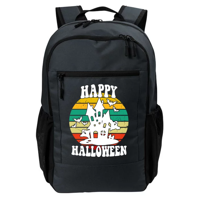 Happy Halloween Hunted House Vintage Daily Commute Backpack