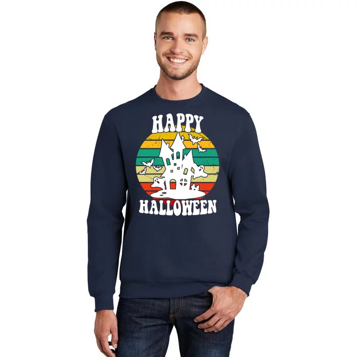 Happy Halloween Hunted House Vintage Sweatshirt