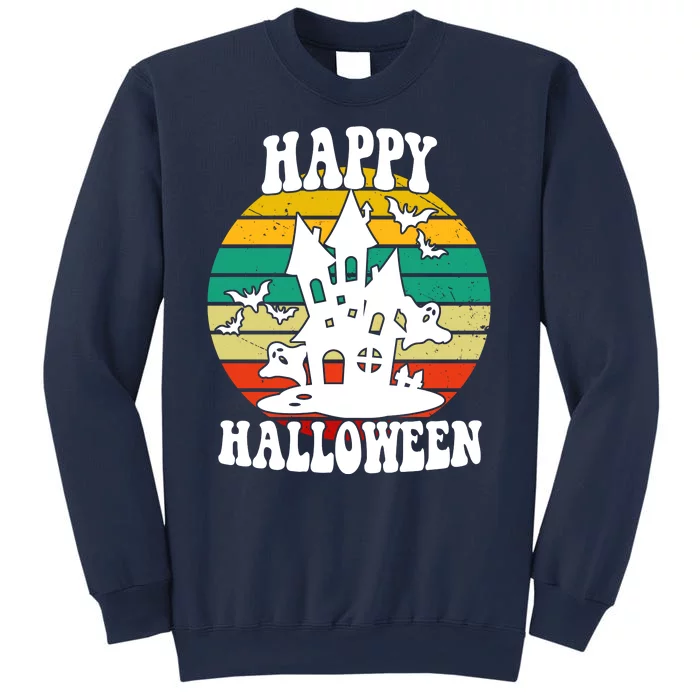 Happy Halloween Hunted House Vintage Sweatshirt