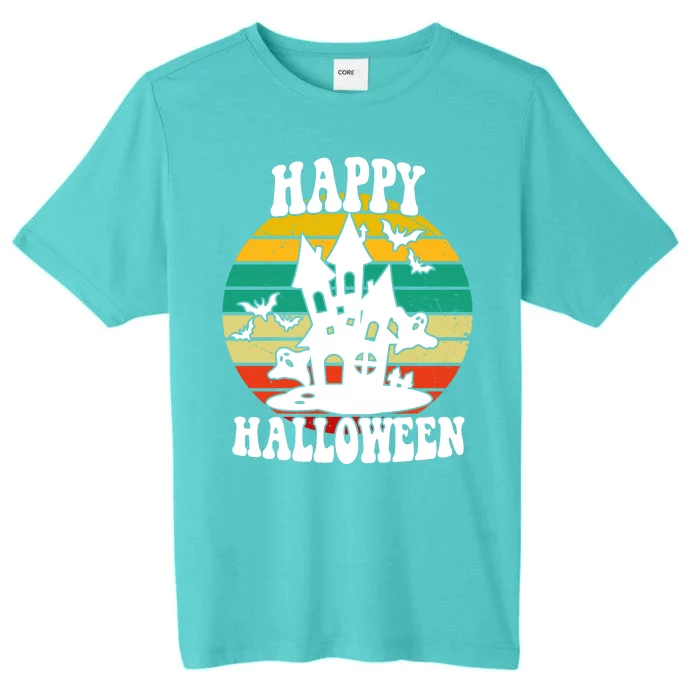 Happy Halloween Hunted House Vintage ChromaSoft Performance T-Shirt