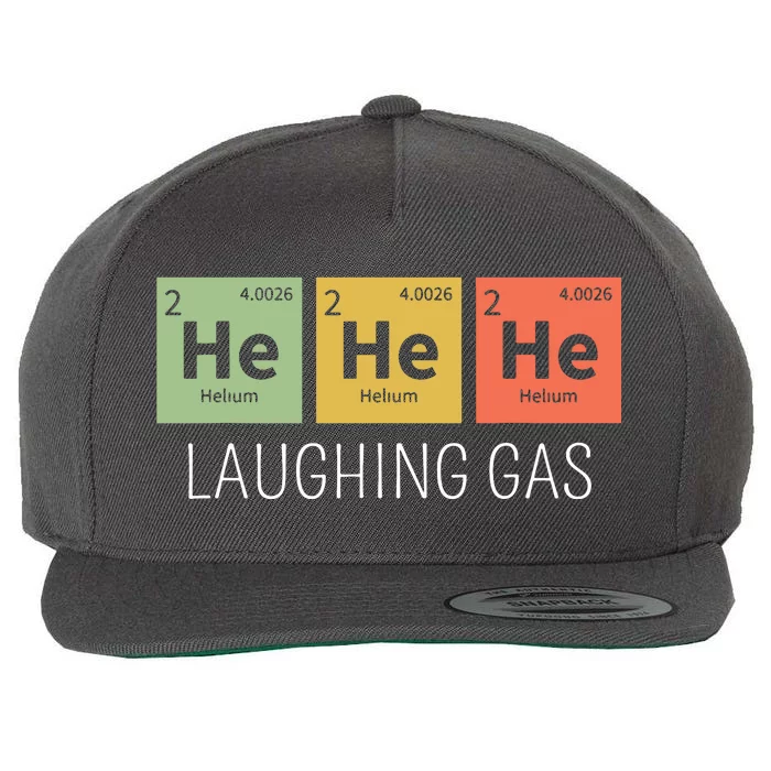 He He He Helium Laughing Gas Funny Chemistry Elements Wool Snapback Cap