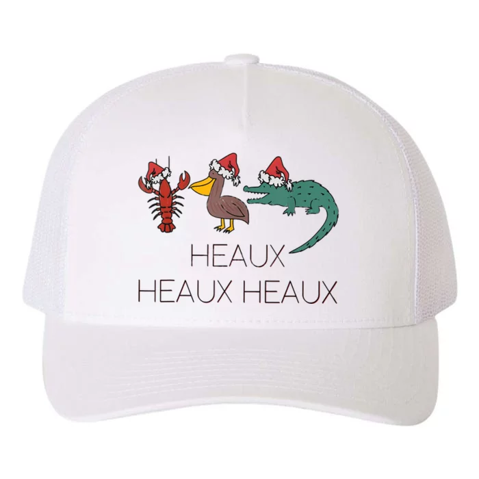 Heaux Heaux Heaux Funny Louisiana Cajun Christmas Holiday Yupoong Adult 5-Panel Trucker Hat