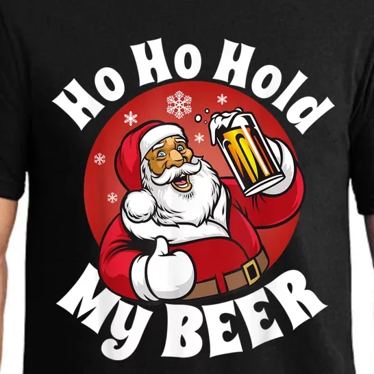 Ho Ho Hold My Beer Funny Christmas In July Party Pajama Set