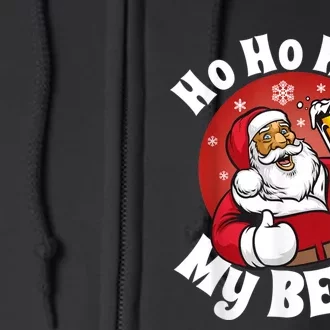 Ho Ho Hold My Beer Funny Christmas In July Party Full Zip Hoodie