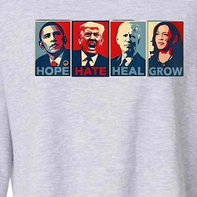 Hope Hate Heal Grow Cropped Pullover Crew