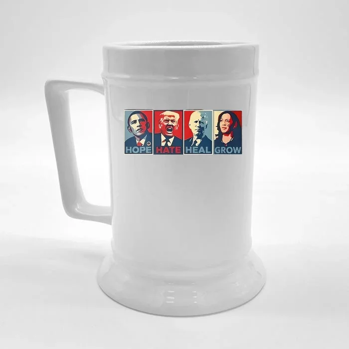 Hope Hate Heal Grow Front & Back Beer Stein