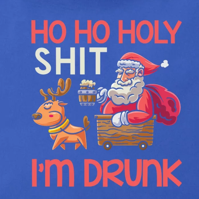 Ho Ho Holy Shit IM Drunk Funny Christmas Ing Cute Gift Zip Tote Bag