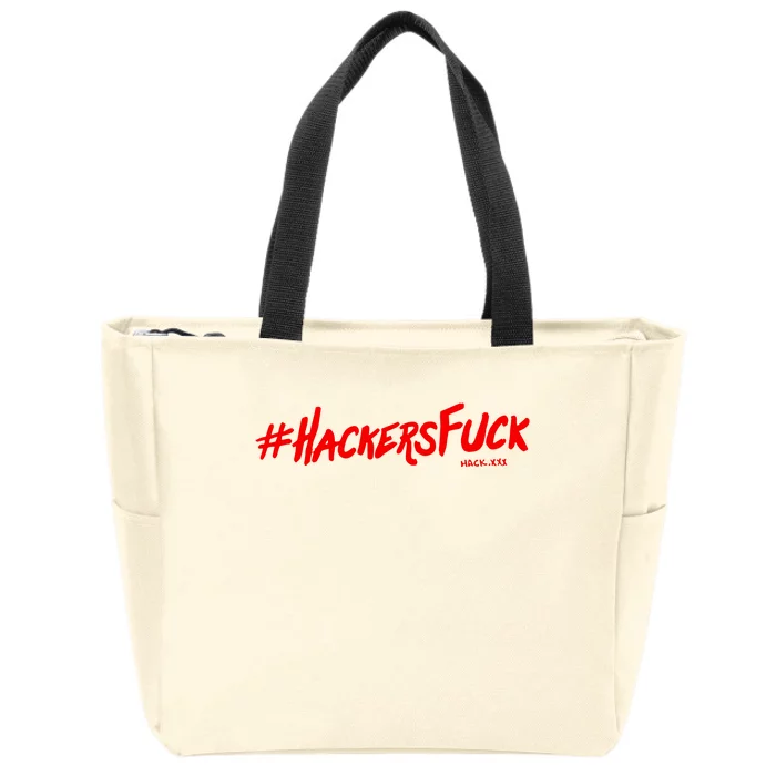 Hack.Xxx Hashtag Hackers Suck Zip Tote Bag