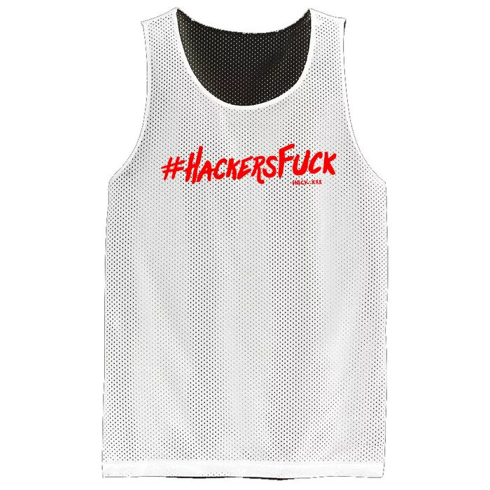 Hack.Xxx Hashtag Hackers Suck Mesh Reversible Basketball Jersey Tank