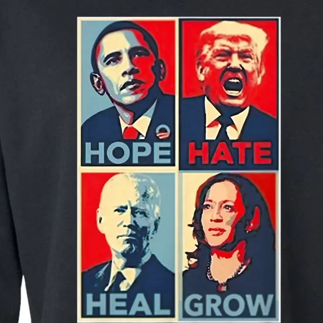 Hope Hate Heal Grow Cropped Pullover Crew