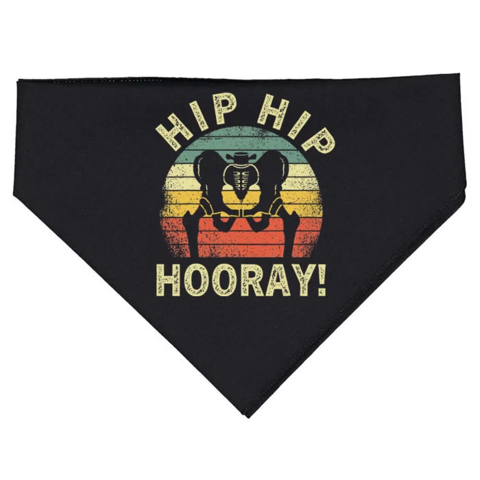 Hip Hip Hooray Hip Surgery Recovery Hip Replacement USA-Made Doggie Bandana