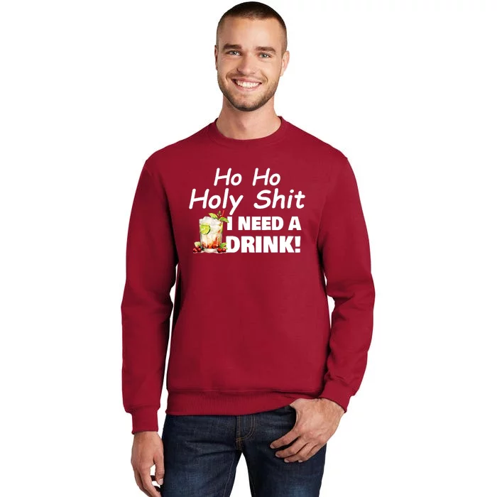 Ho Ho Holy I Need A Drink Funny Christmas Santa Claus Sweatshirt