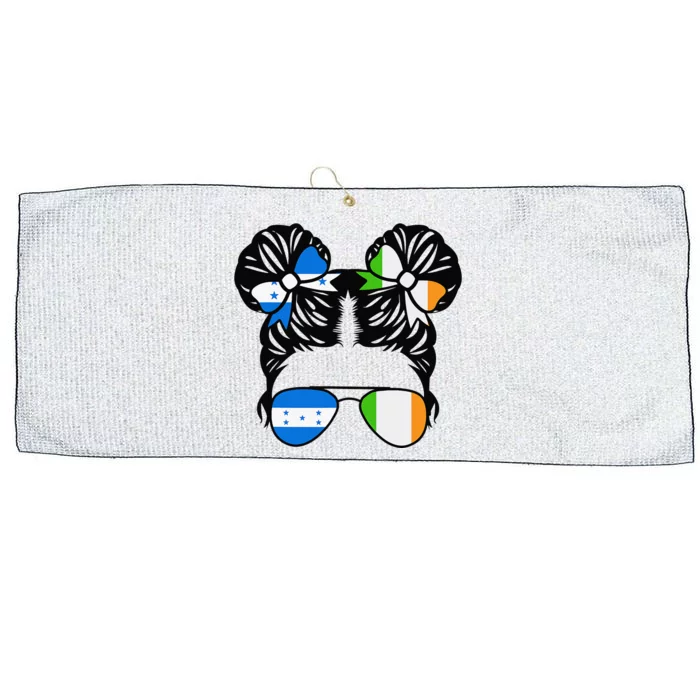 Half Honduran Half Irish  Honduras Heritage Large Microfiber Waffle Golf Towel