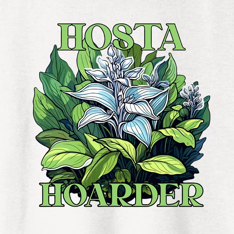 Hosta Hoarder Hostas Garden Lovers Yard Plants Hostas Women's Crop Top Tee