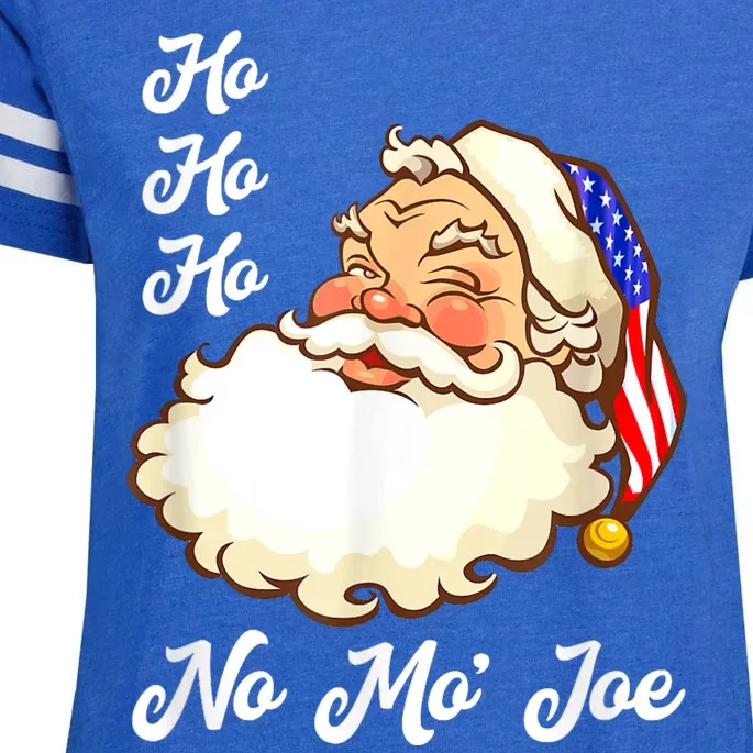 Ho Ho Ho No Mo Joe Funny Santa Christmas Enza Ladies Jersey Football T-Shirt