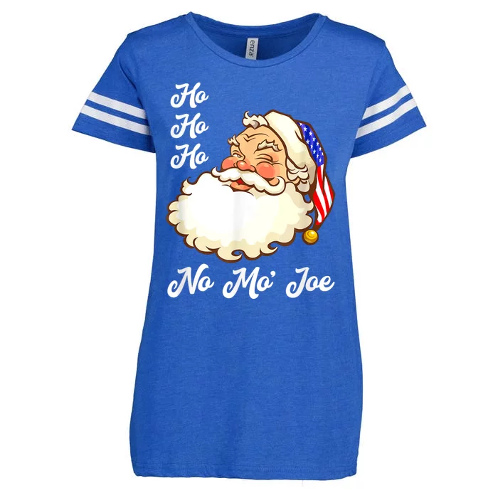 Ho Ho Ho No Mo Joe Funny Santa Christmas Enza Ladies Jersey Football T-Shirt