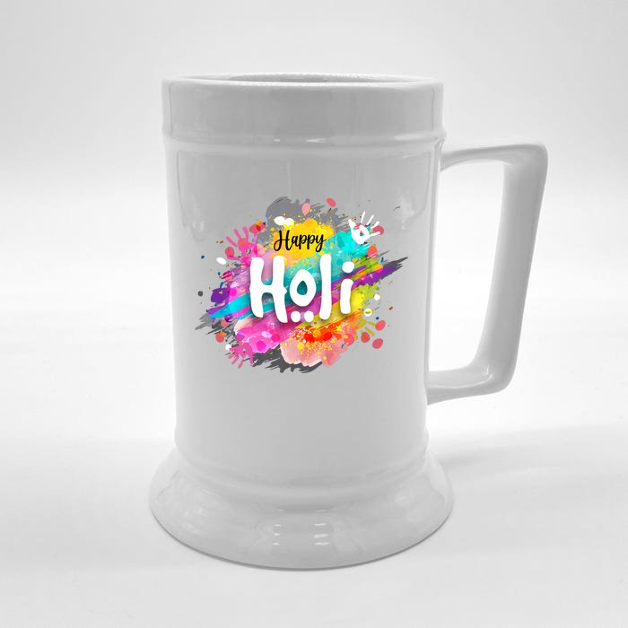 Happy Holi Holi Hai Hindu Holi Festival Festival Of Colors Front & Back Beer Stein