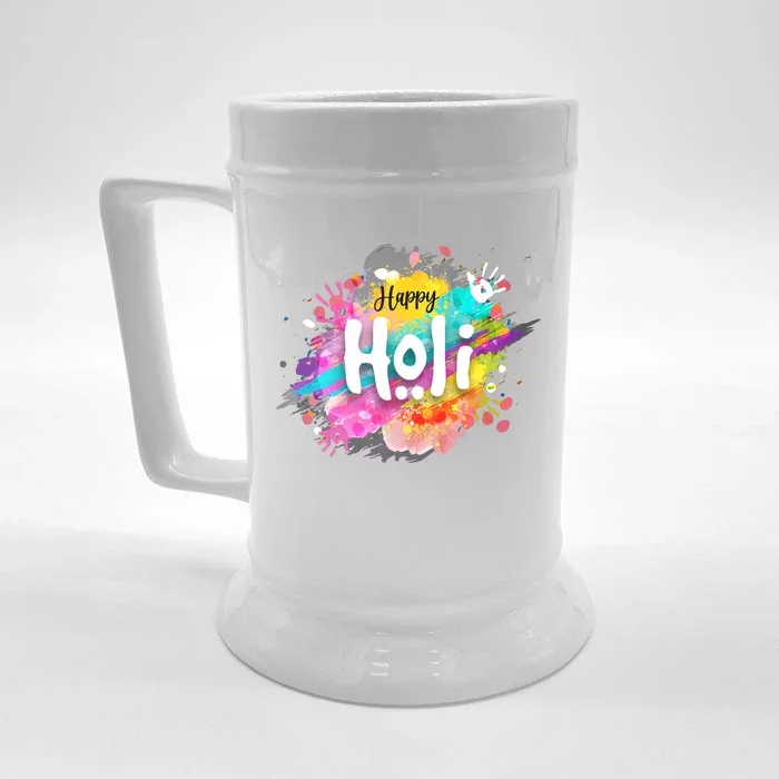 Happy Holi Holi Hai Hindu Holi Festival Festival Of Colors Front & Back Beer Stein