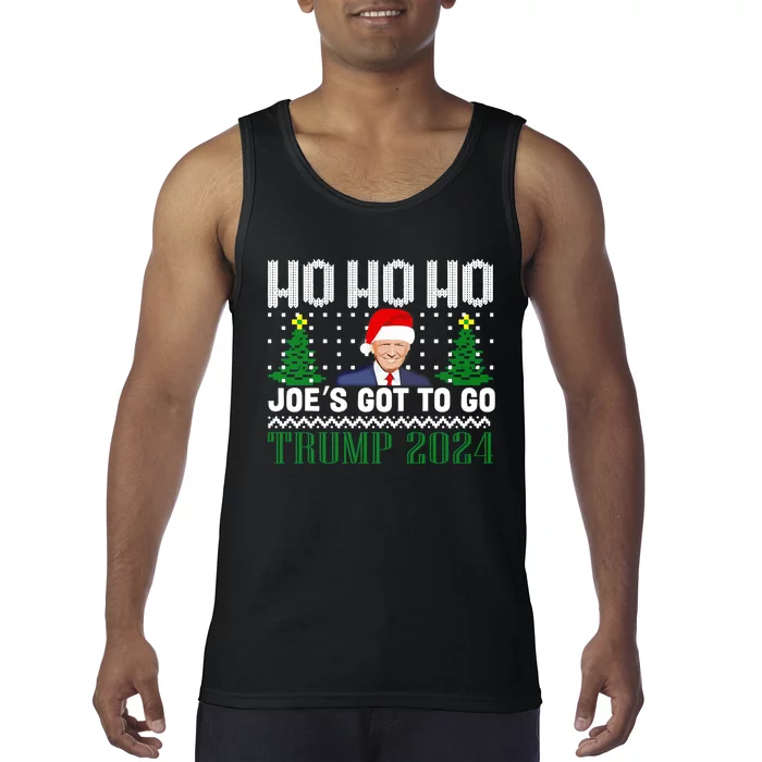 Ho Ho Ho JoeS Got To Go Trump 2024 Ugly Sweater Christmas Tank Top