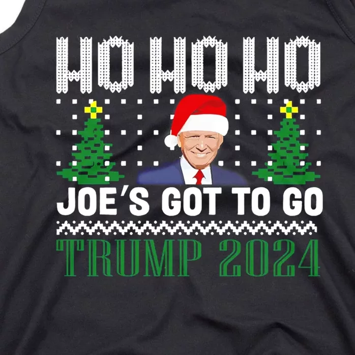 Ho Ho Ho JoeS Got To Go Trump 2024 Ugly Sweater Christmas Tank Top