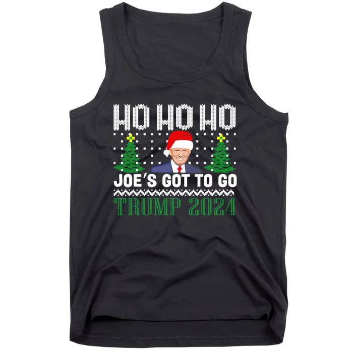 Ho Ho Ho JoeS Got To Go Trump 2024 Ugly Sweater Christmas Tank Top