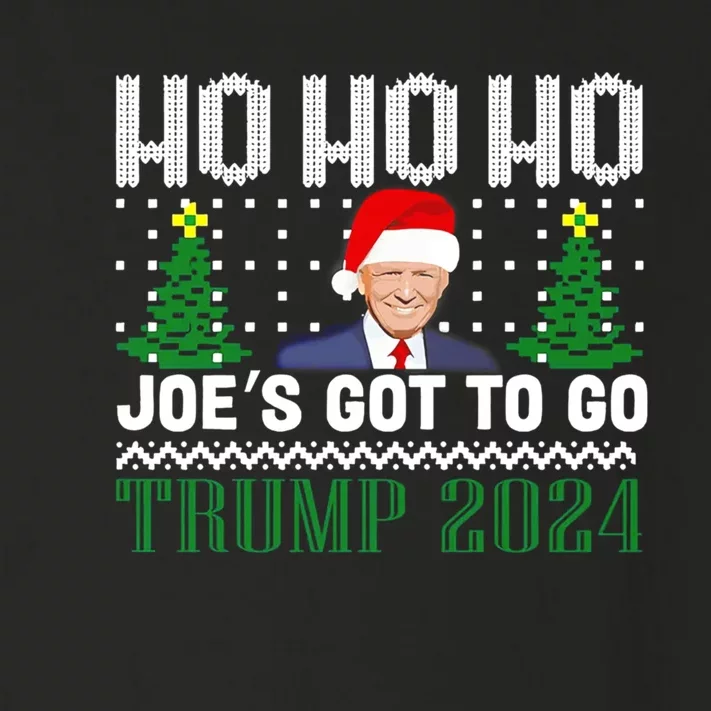 Ho Ho Ho JoeS Got To Go Trump 2024 Ugly Sweater Christmas Toddler Long Sleeve Shirt