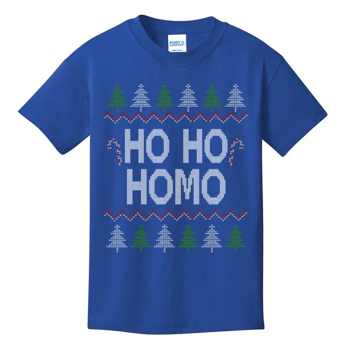 Ho Ho Ho Homo Homosexual Lgbt Gay Ugly Christmas Gift Kids T-Shirt