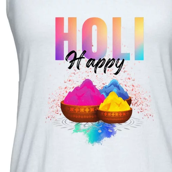 Happy Holi Ladies Essential Flowy Tank