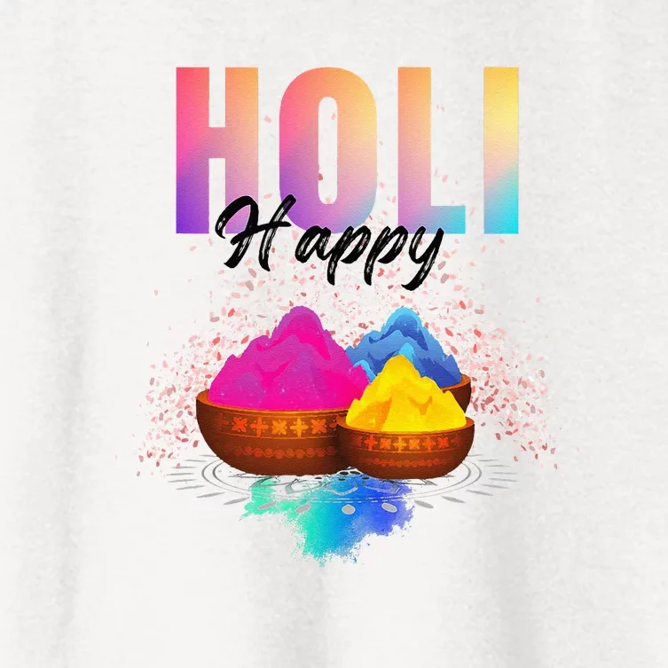 Happy Holi Women's Crop Top Tee